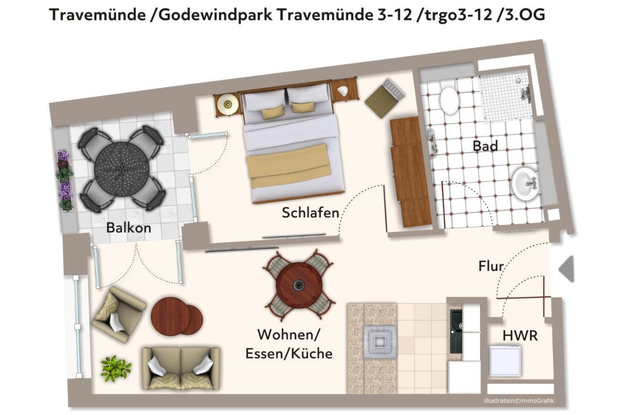 リューベックGodewindpark Travemuende Godewindpark Travemuende 3-12アパートメント エクステリア 写真